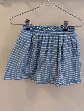Lands End Girls Skort Blue Striped Size 10